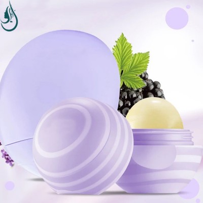 makeup lipbalm custom logo food grade cosmetics nice smell fruit flavor mini egg lipbalm round ball chapstick ball oem